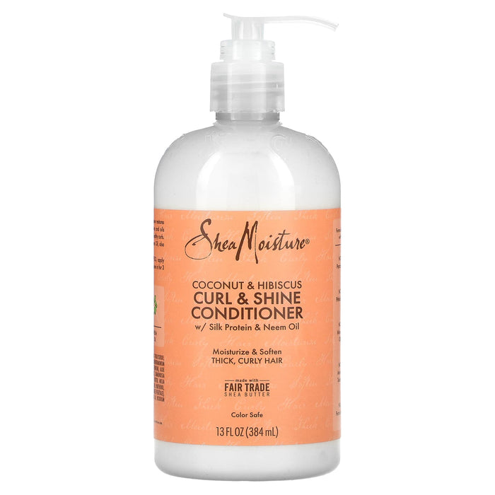 Shea Moisture Coconut & Hibiscus Curl & Shine pack de Champu y Acondicionador