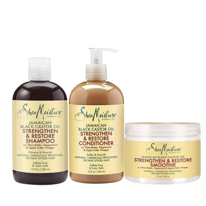 Shea Moisture Jamaican Black Castor Oil Pack of 3