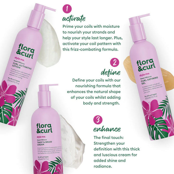 Flora & Curl The Coily Hair Styling Kit