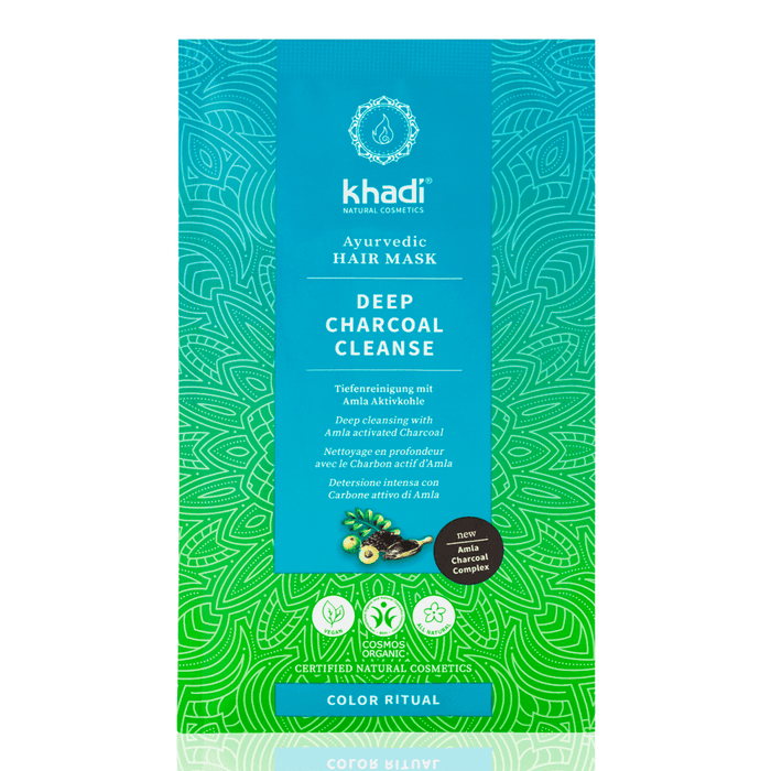 Ayurvedic Hair Mask Deep Charcoal Cleanser Khadi - Curly Stop