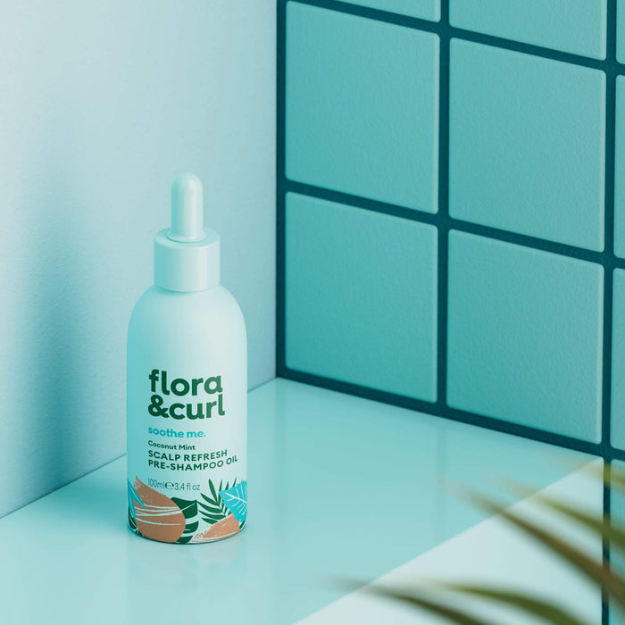 Coconut Mint Scalp Refresh Pre-Champú Oil Flora & Curl - Curly Stop