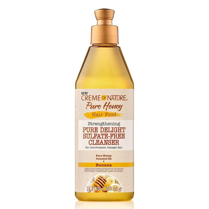 Creme Of Nature Pure Honey Hair Food Banana Pure Delight Sulfate Free Cleanser 355ml - Curly Stop