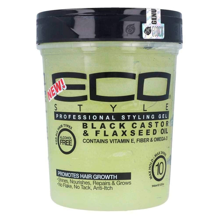 Eco Style Gel Black Castor & Flaxseed Oil - Curly Stop