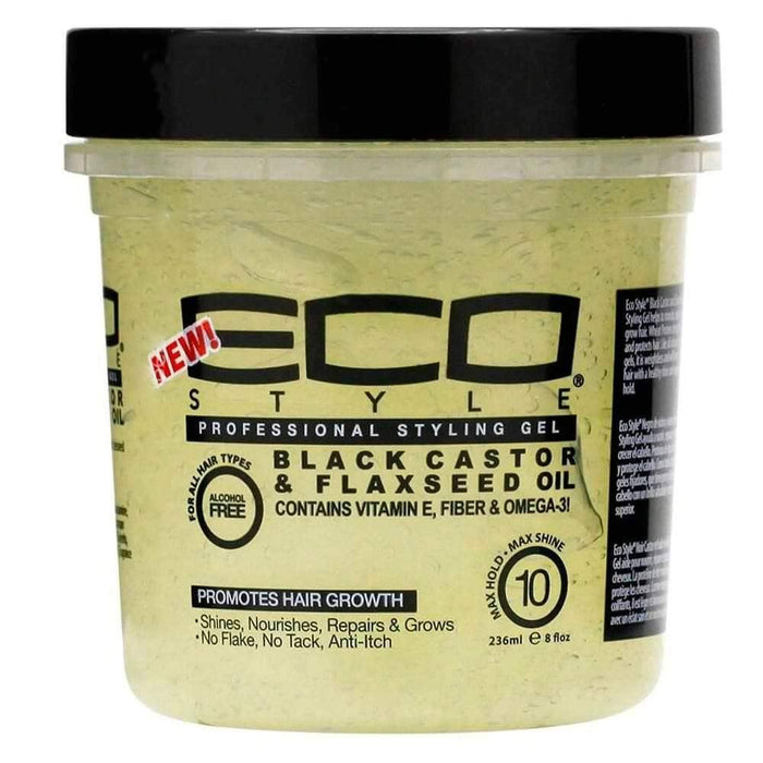 Eco Style Gel Black Castor & Flaxseed Oil - Curly Stop