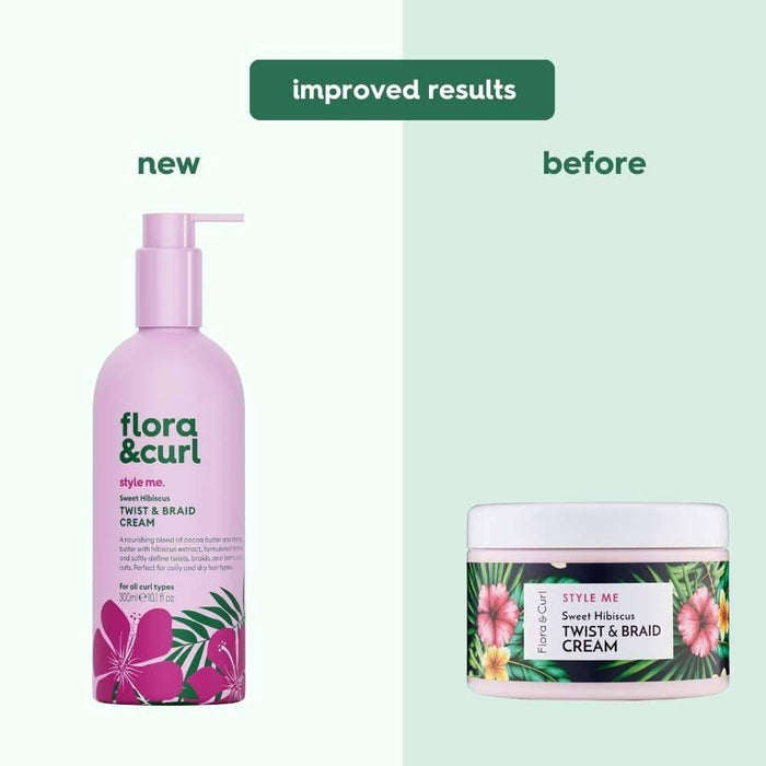 Flora & Curl Style Me Sweet Hibiscus Twist & Braid Cream 300ml - Curly Stop