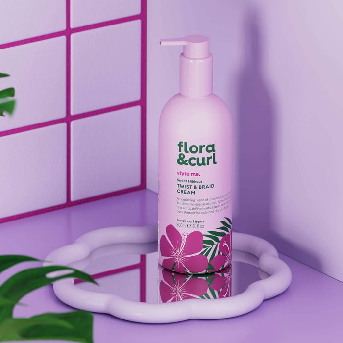 Flora & Curl Style Me Sweet Hibiscus Twist & Braid Cream 300ml - Curly Stop