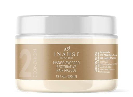 Inahsi Naturals Mango Avocado Restorative Hair Masque 355ml - Curly Stop