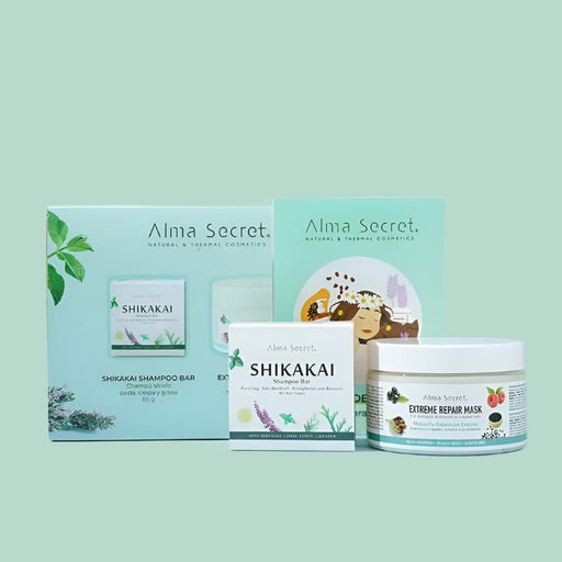 Pack Regalo: Champú Shikakai Bar + Mascarilla Extreme Alma Secret - Curly Stop