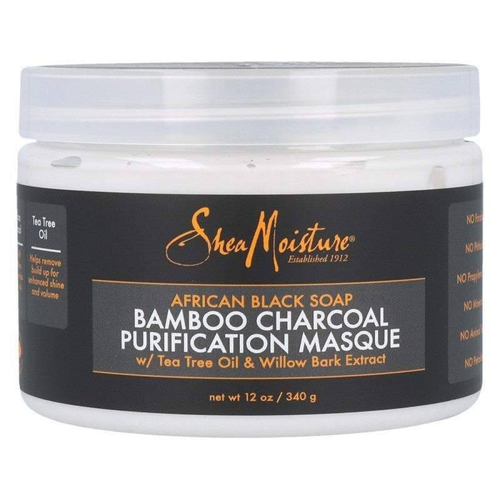 Shea Moisture African Black Soap Bamboo Charcoal Purification Masque 340g - Curly Stop