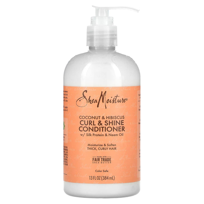 Shea Moisture Coconut & Hibiscus Curl & Shine Acondicionador 384ml - Curly Stop