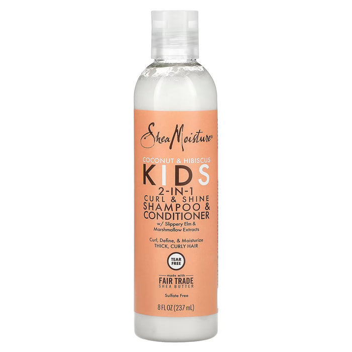 Shea Moisture Coconut & Hibiscus Kids 2 In 1 Champú & Acondicionador 236ml - Curly Stop