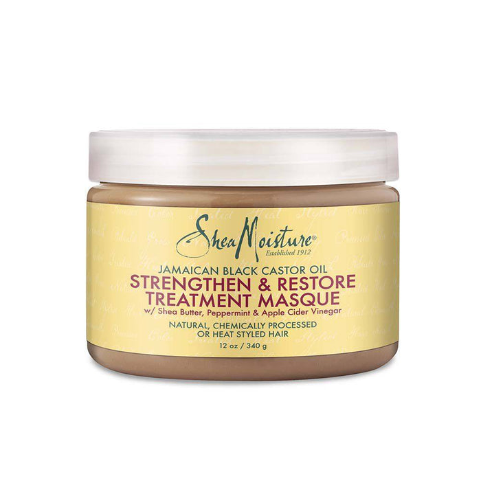 Shea Moisture Jamaican Black Castor Oil Strengthen & Restore Treatment Mascarilla 340g - Curly Stop