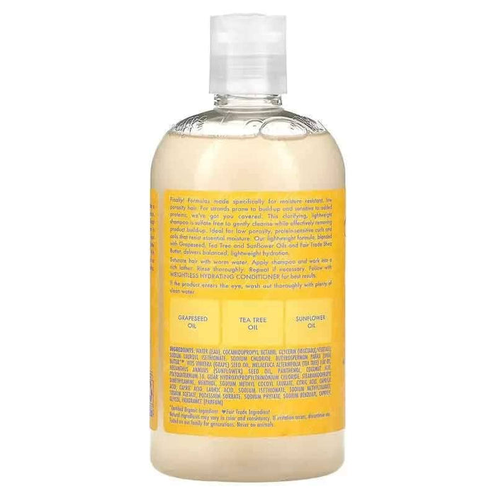 Shea Moisture Low Porosity Weightless Champú 384ml - Curly Stop