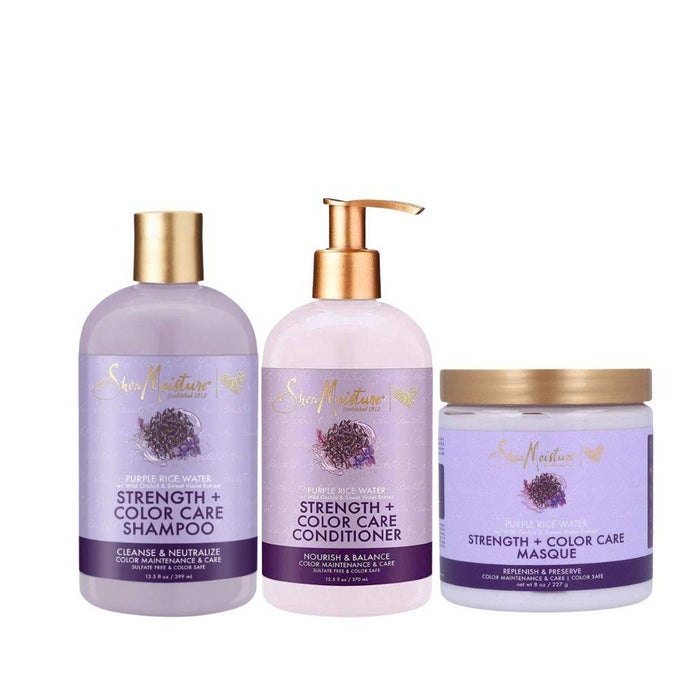 Shea Moisture Purple Rice Water Pack of 3 - Curly Stop