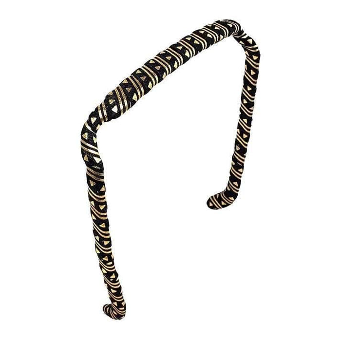 Zazzy Bandz Black and Gold Aztec - Curly Stop