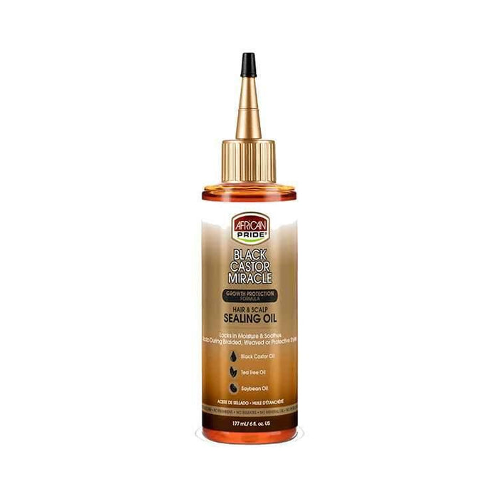 African Pride Black Castor Hair & Scalp Sealing Oil 117ml - Curly Stop