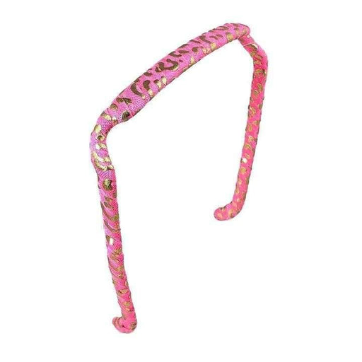 Zazzy Bandz Pink and Gold Cheetah Wrapped - Curly Stop